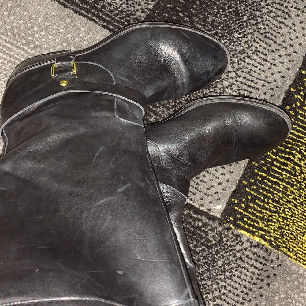 Genuine Black Ralph Lauren Leather Boots